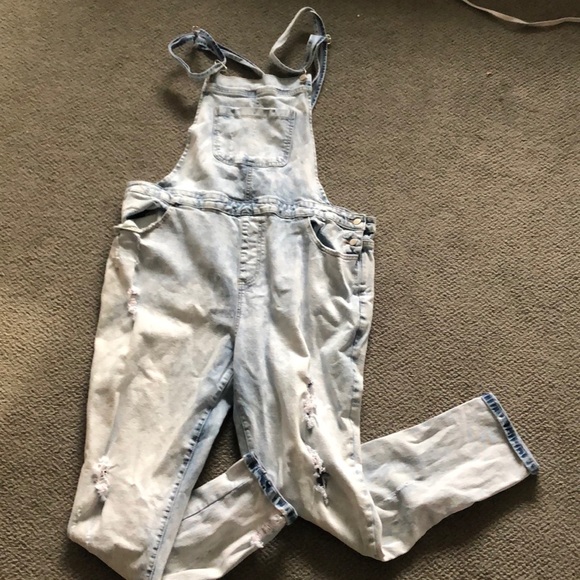 Forever 21 Other - Forever 21 bleach/destroyed overalls